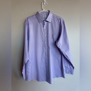Brooks Brothers Regent Fit Lavender Non-Iron Dress Shirt 17-34 Supima Cotton